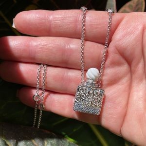 Amethyst smokey quartz/crystal POISON bottle vital necklace